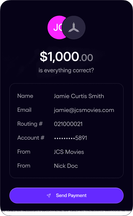 Bill Pay recipient list — Jamie Curtis Smith, Anrea Grzesczyk, Andriana Scrimshire